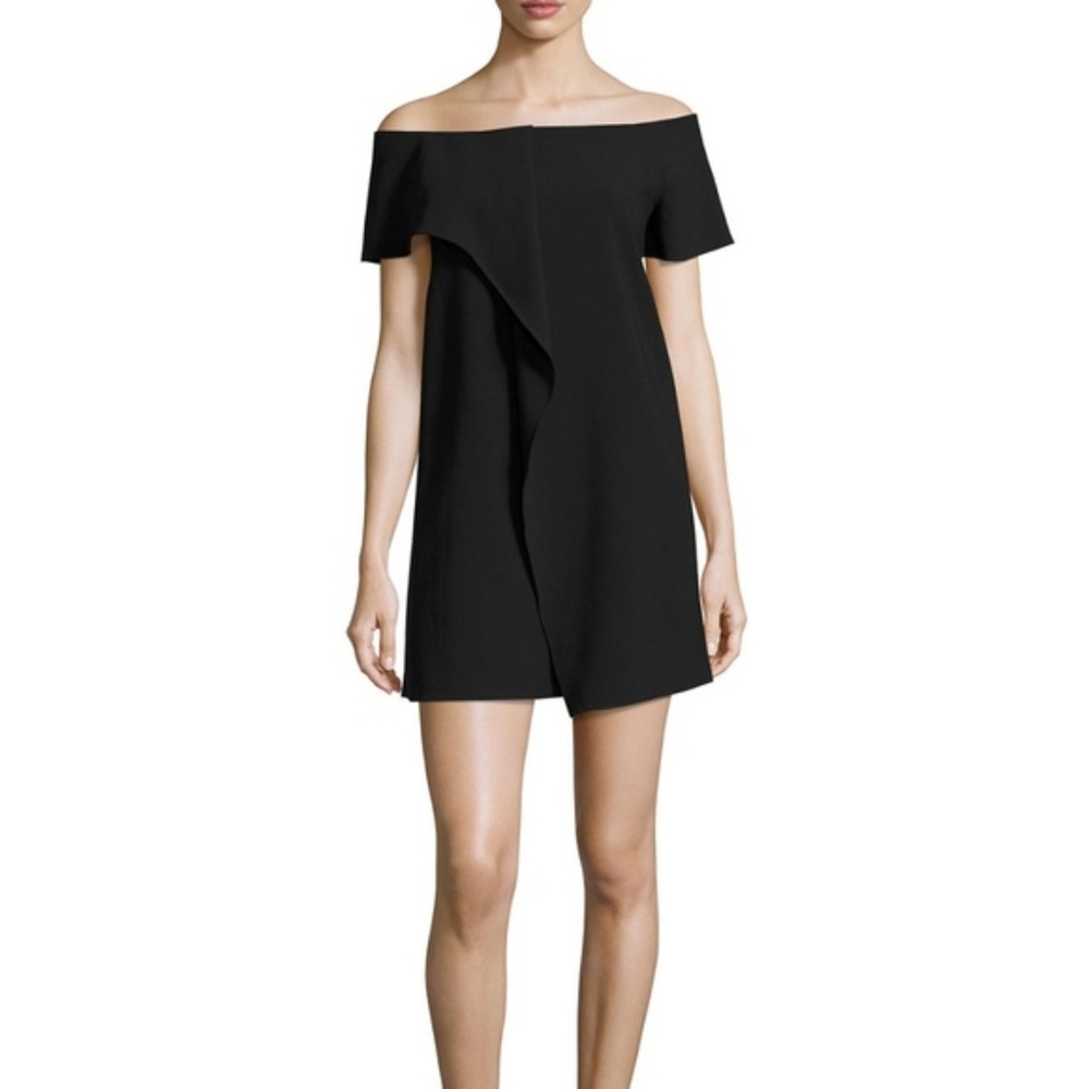 Halston Heritage Off-The-Shoulder Asymmetric Dress NEW 8